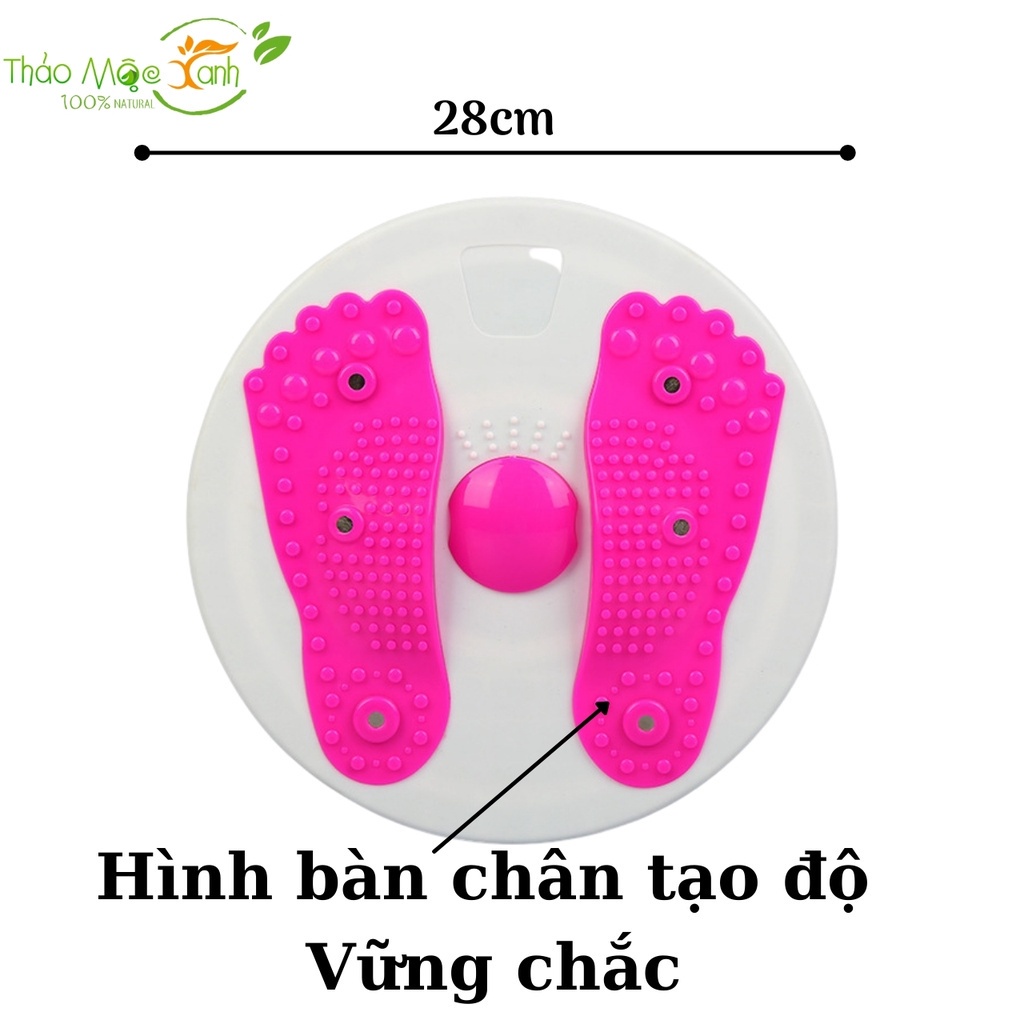 Đĩa xoay eo tập thể dục, bàn xoay eo giảm mỡ bụng, giảm cân 360 độ tại nhà hình bàn chân thông minh