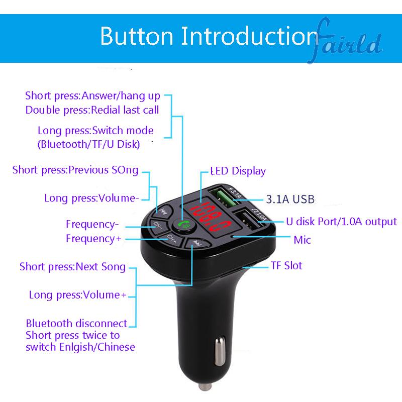 Máy Nghe Nhạc Mp3 Bluetooth 5.0 Không Dây Cổng Usb 3.1a + 1a | BigBuy360 - bigbuy360.vn