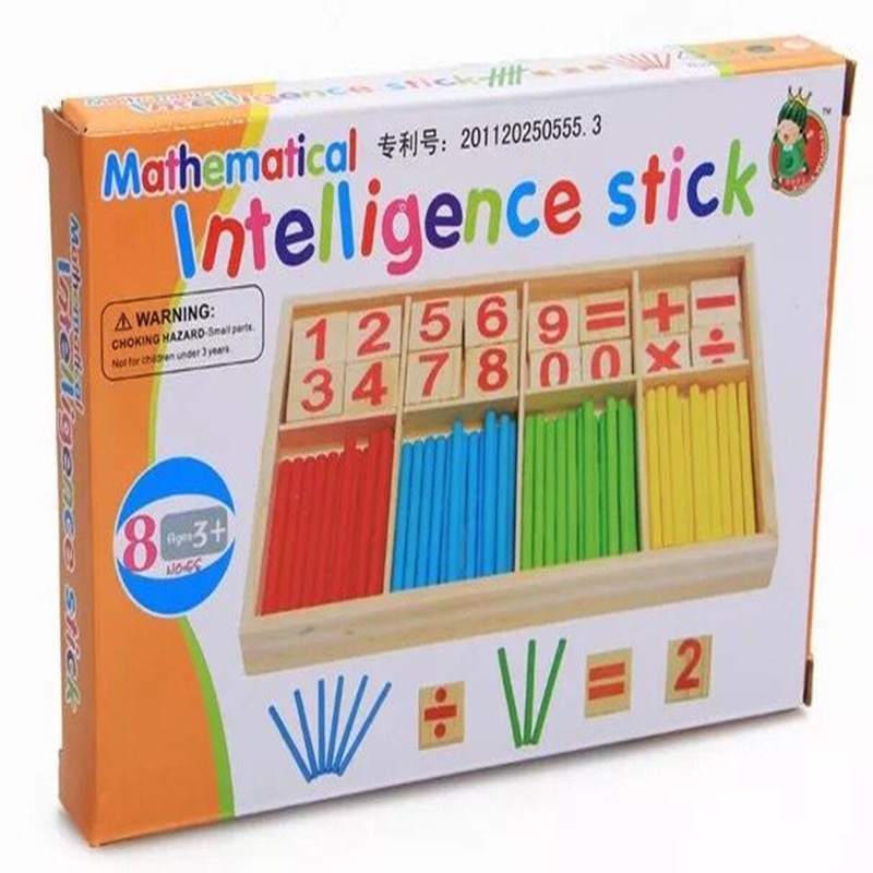 Bộ que tính bằng gỗ - Đồ chơi toán học bộ số và các phép tính bằng gỗ MALABEO KIDS giáo cụ montessori cho bé