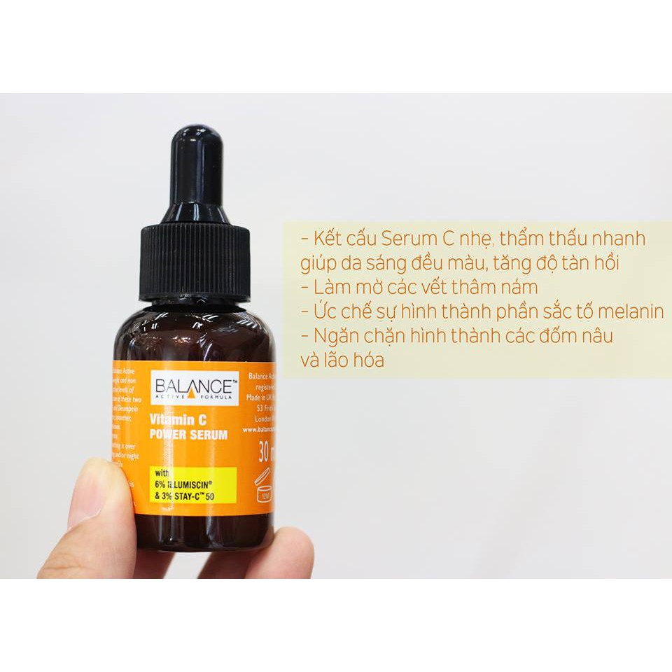 [MẪU MỚI] Serum làm sáng da Balance Vitamin C Power Serum 30ml