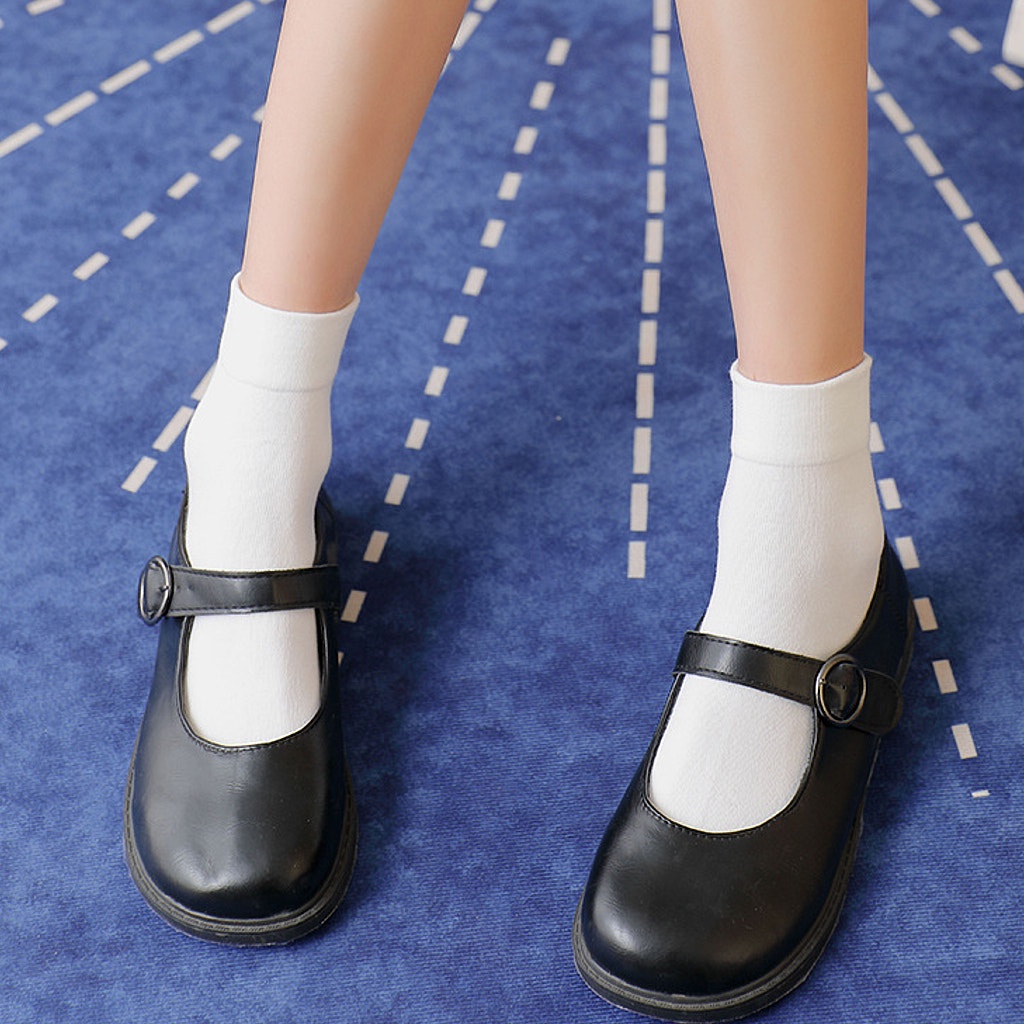 Set Tất Lolita Trắng Dáng Cao Cổ, Vớ Nữ Cao Cổ Tiểu Thư Bèo Nhún Co Giãn Tốt  Ulzzang Vintage Hàn Quốc - Iclassy_shoes