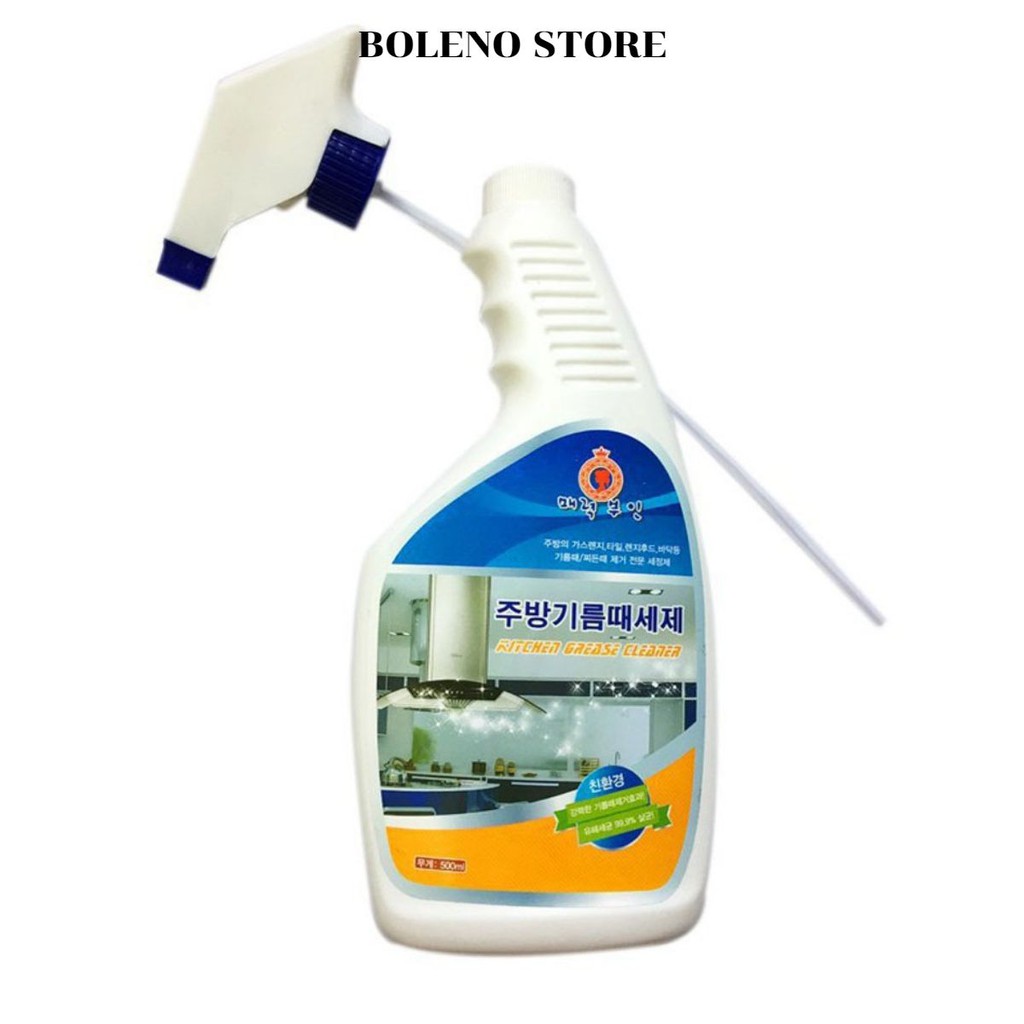 Chai xịt tẩy rửa vệ sinh nhà bếp ga từ Hàn Quốc bình nước lau đồ dùng phòng kitchen cleaner 500ml mini