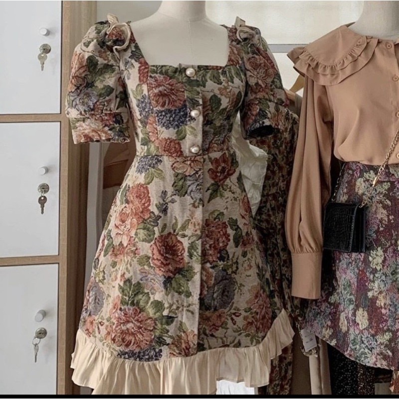 đầm hoa vintage