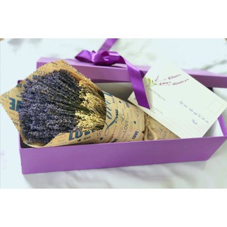 Combo hoa lavender khô và hộp