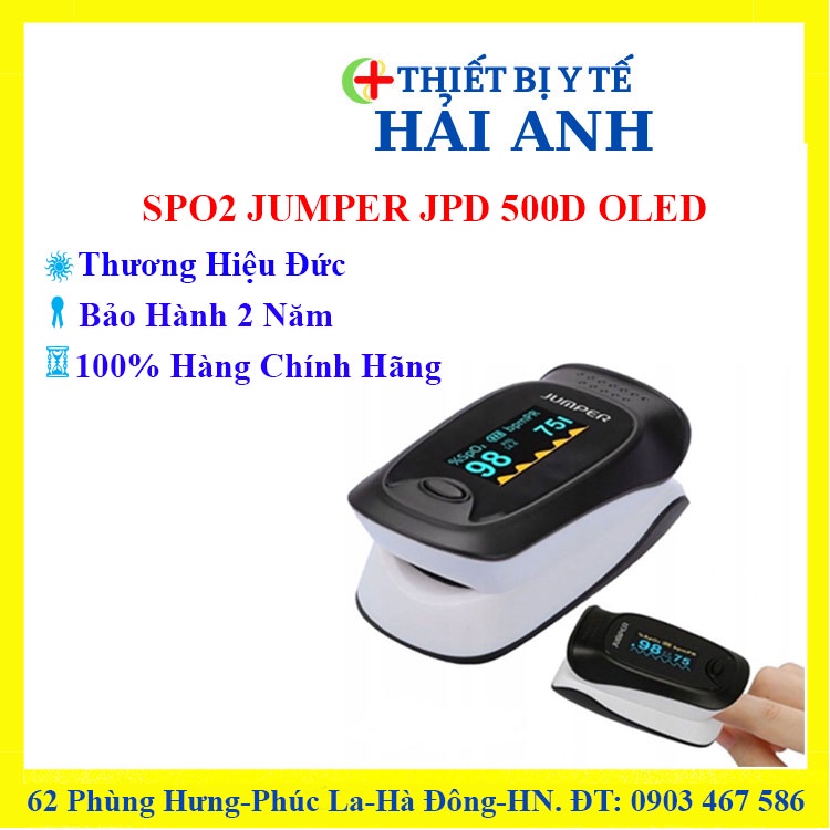 Máy Đo Nồng Độ Oxy Trong Máu Và Nhịp Tim Jumper JPD- 500D OLED Thương Hiệu Đức - Bảo Hành 24 Tháng