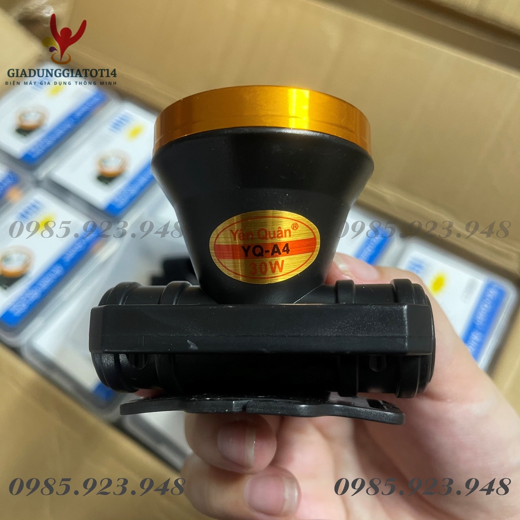Đèn pin sạc đội đầu Yến Quân YQ-A4 30W Có 2 chế độ sáng: cực sáng và sáng vừa