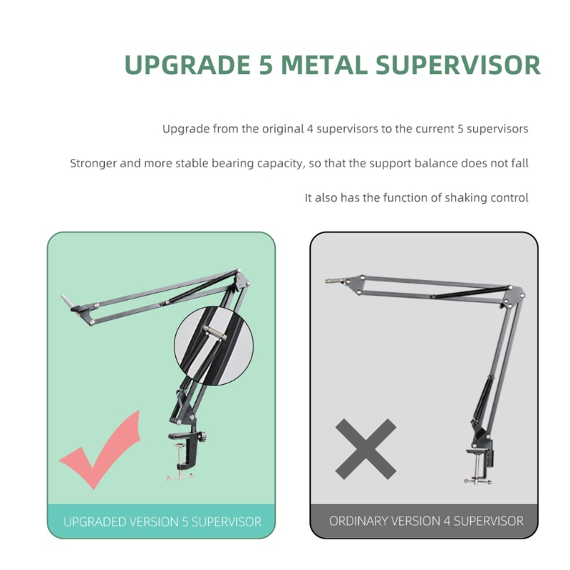 Giá Đỡ Mic Kẹp Điện Thoại Có Thể Xoay 180 Độ Tiện Lợi