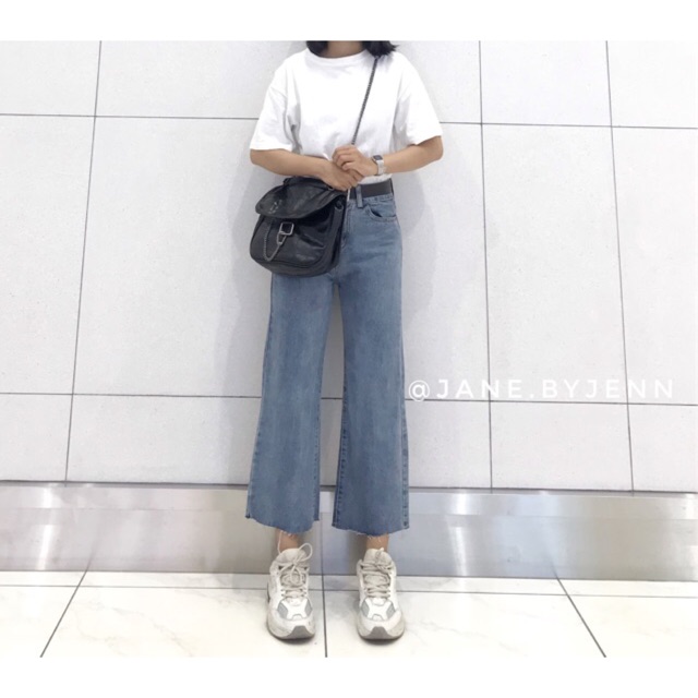 [FREE SHIP TOÀN QUỐC- Ảnh thật 100%] culottes Jeans xanh nhạt ống loe hot hit lên form đẹp dễ phối đồ. HÀNG CÓ SẴN