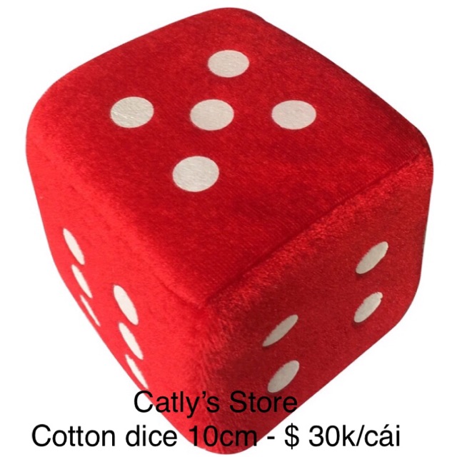 Cotton dice 10cm – Xí ngầu bông 10cm