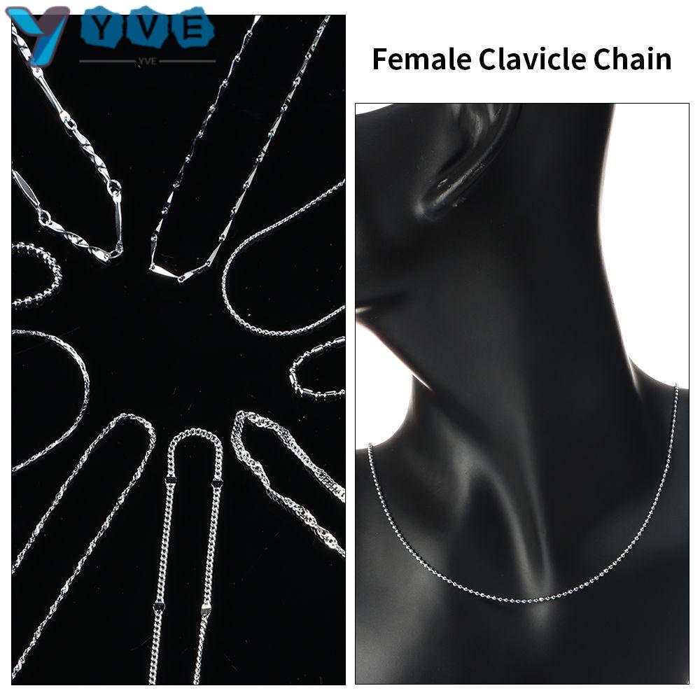 Chuỗi vòng cổ mạ bạc 925 nhiều kiểu dáng đẹp mắt thời trang cho nam và nữ 18 inch