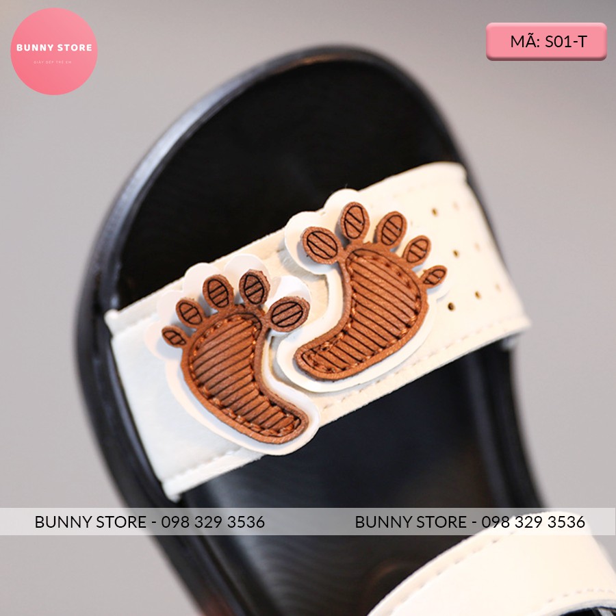 Giày sandal cho bé hình bàn chân cá tính đế mềm chống trượt size từ 14 đến 16cm BUNNY STORE BN03