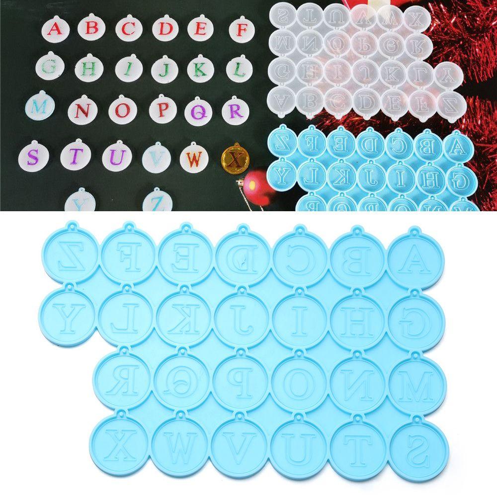 Khuôn Nhựa Silicone Làm Bông Tai DIY Hình Chữ Cái Tiếng Anh A-Z