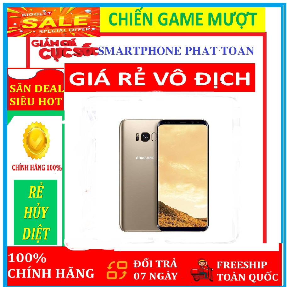 Điện thoại Samsung Galaxy S8 Plus ram 4G rom 64G mới Fullbox - Máy Chính Hãng PUBG - FREE FIRE - LIÊN QUÂN mượt