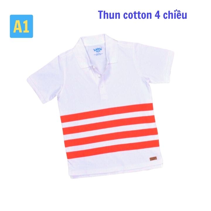 Áo thun bé trai sọc ngang 25-48kg-  chất thun cotton thấm hút mồ hôi - Tomchuakids.