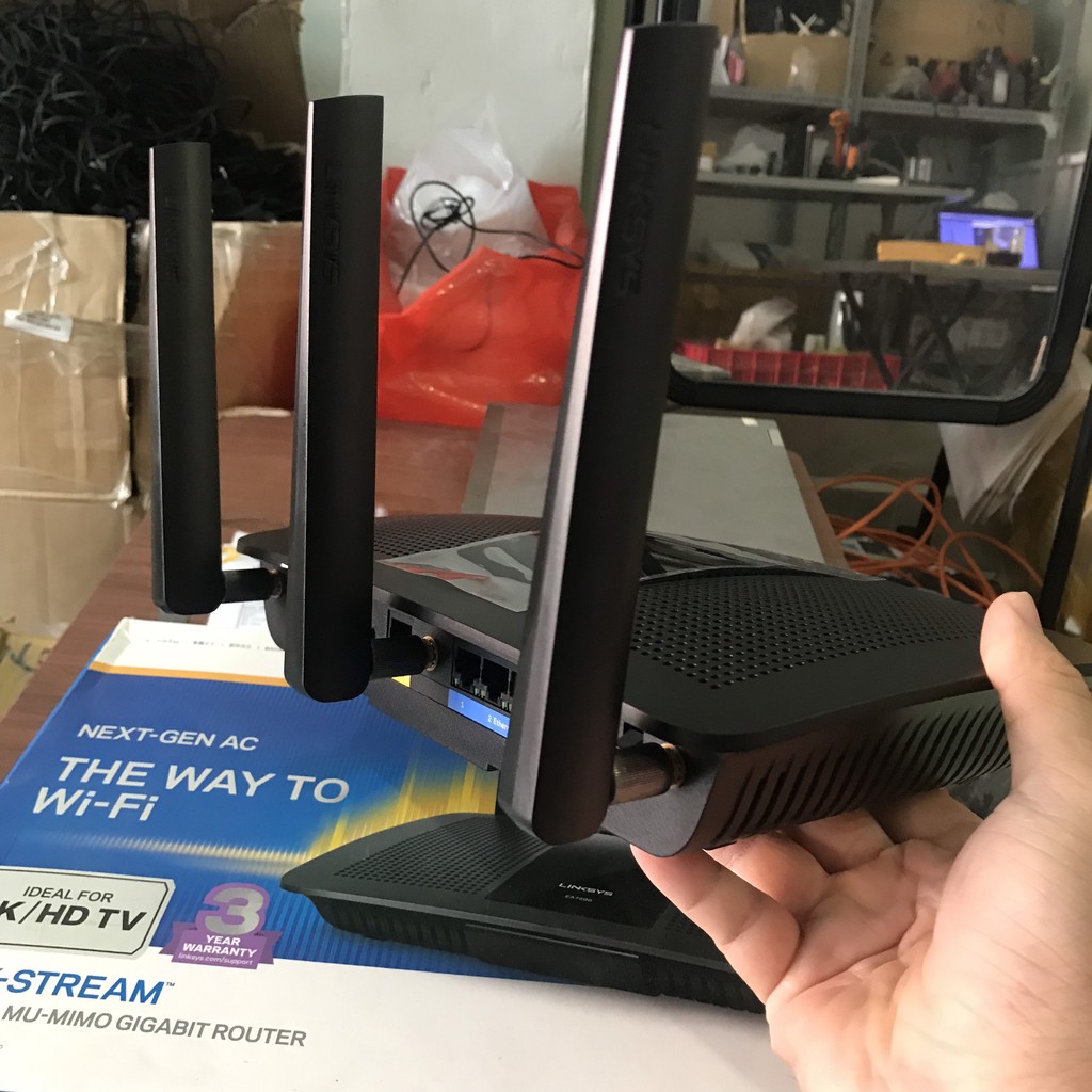 Bộ phát wifi LINKSYS EA7500 chuẩn AC1900 Mu-mimo hàng mới 100% nguyên hộp | BigBuy360 - bigbuy360.vn
