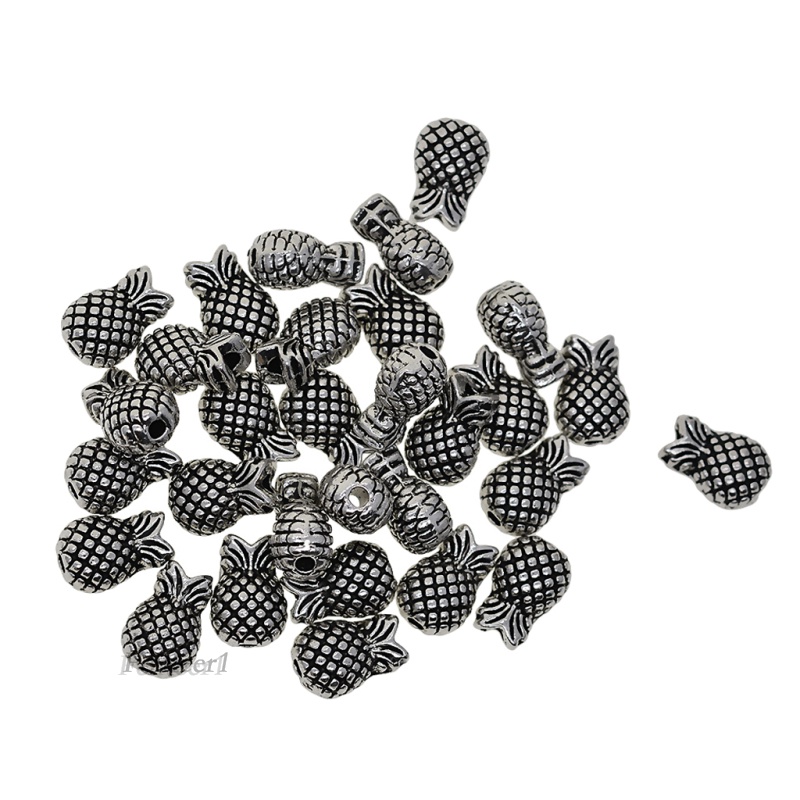 Bộ 30 hạt bạc tây tạng hình đầu mèo làm trang sức thủ công