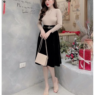 Chân váy nhung