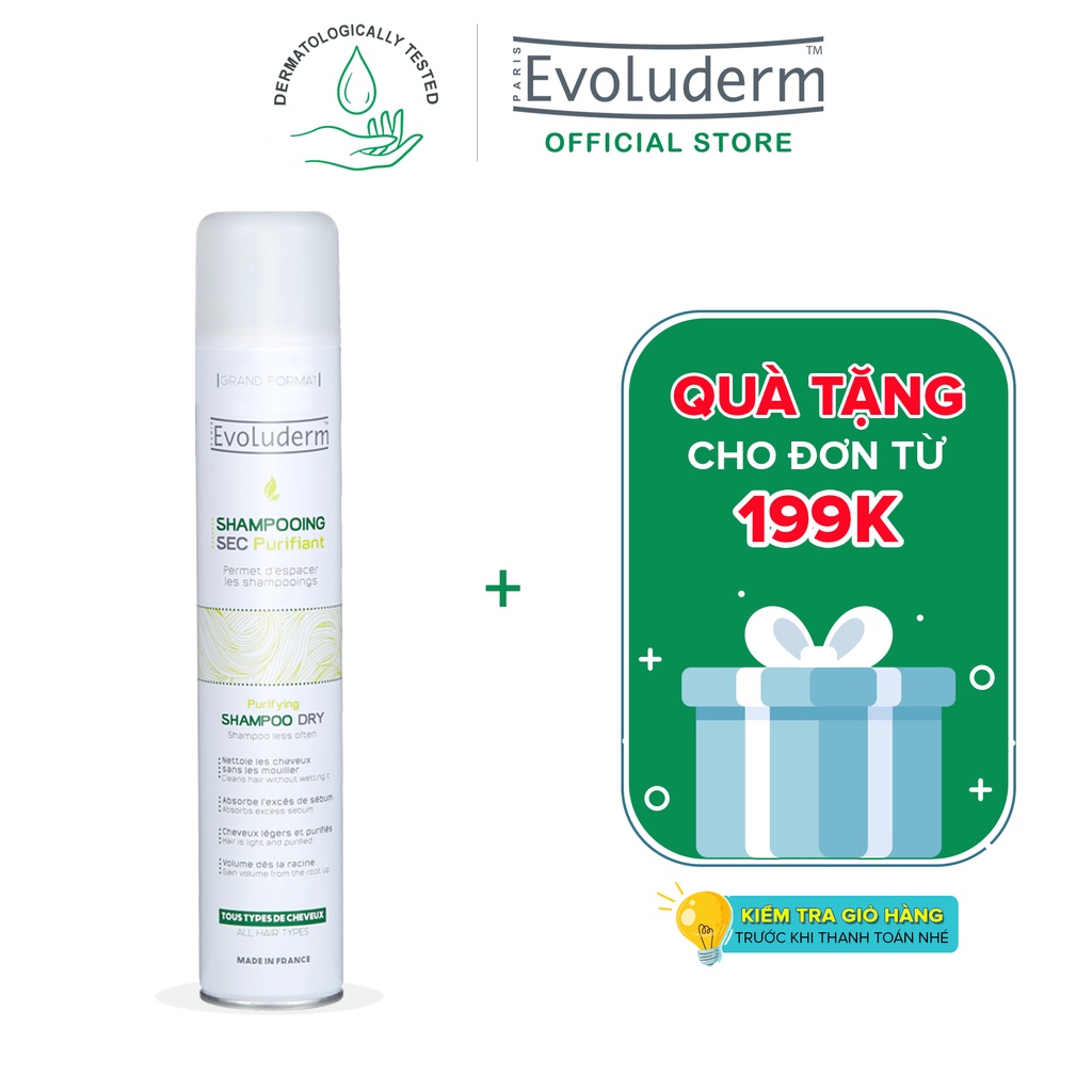 Dầu gội đầu khô Evoluderm 400ml