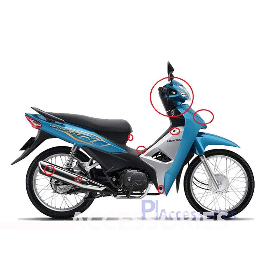 Full Ốc Áo Wave Alpha Titan GR5 Cao Cấp Nhiều Màu(Có Salaya)PKPH
