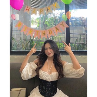 Corset đan dây chất liệu Canvas dệt hoạ tiết cao cấp