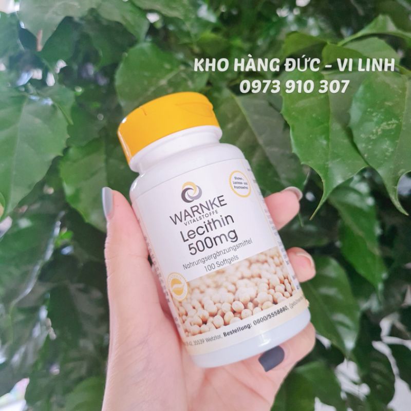 Đồ Uống Warnke Lecithin 500mg 100v (Hàng Đức Đủ Bill)