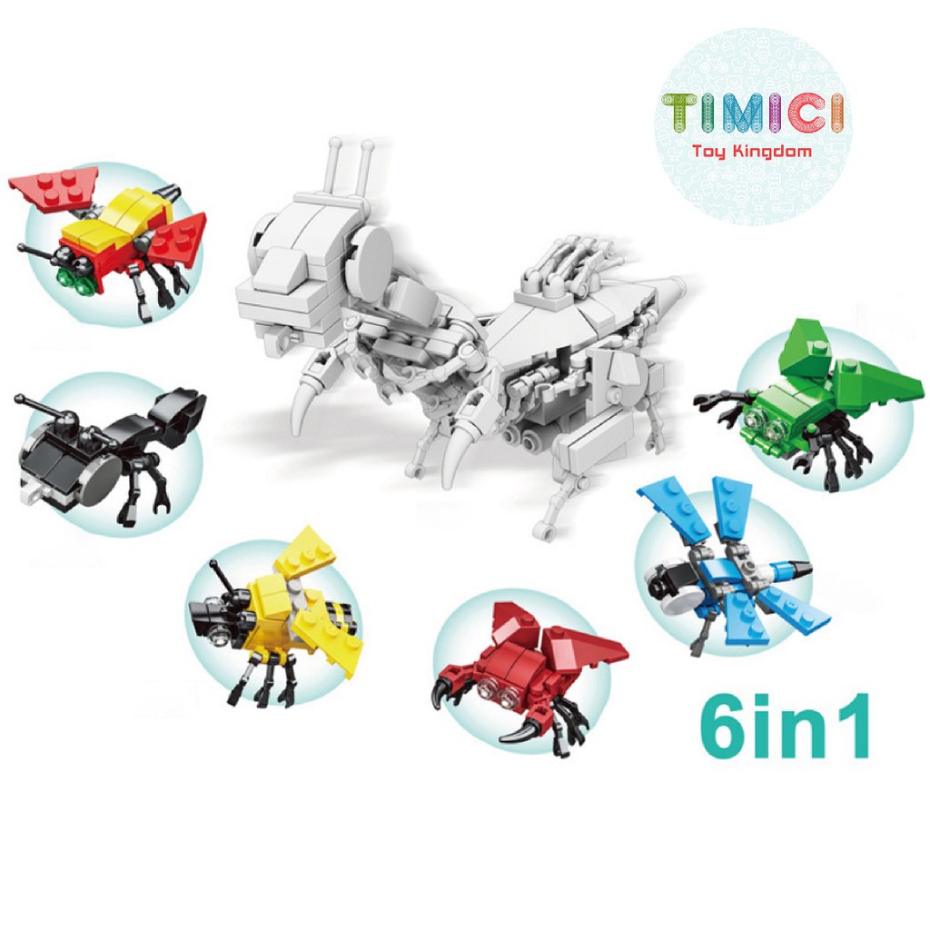 [TLG02]Trứng lego xếp hình độ bền tốt, mô hình khủng long, tàu hỏa,con vật giúp bé phát triển trí