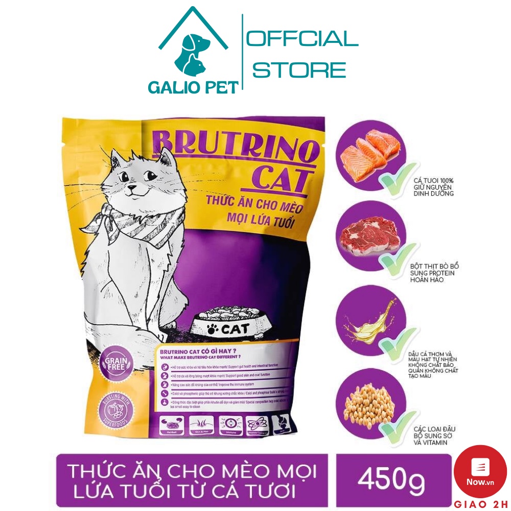 Thức Ăn Cho Mèo Trưởng Thành Brutrino 450gr