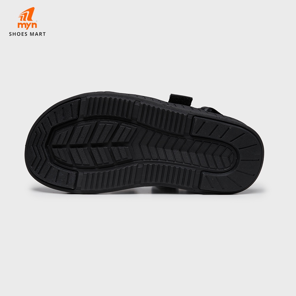 Giày Sandal Nanu 11 xăng đan 3 quai NN11 All Black Unisex đế EVA 3.5cm chống trơn chống mòn