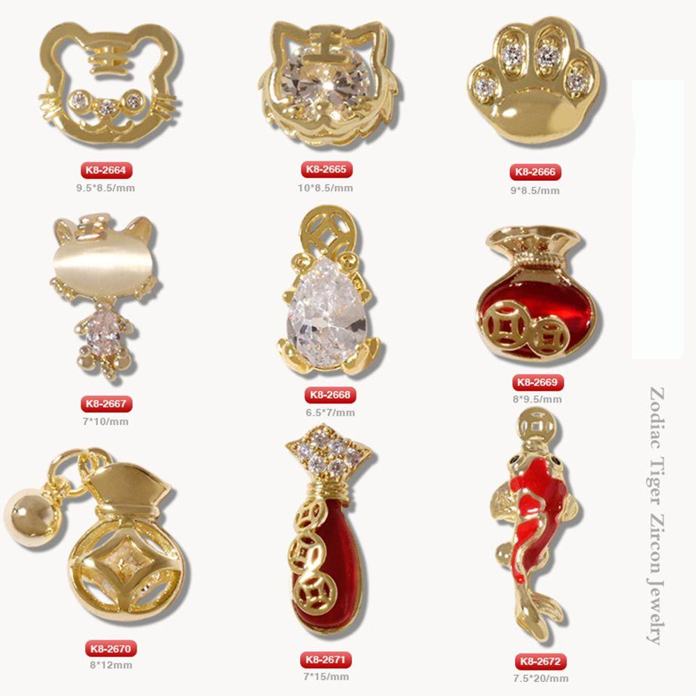 Hình Dán Móng Tay Kỳ Diệu|Phụ Kiện Trang Trí Móng Tay Hình Hổ Sang Trọng