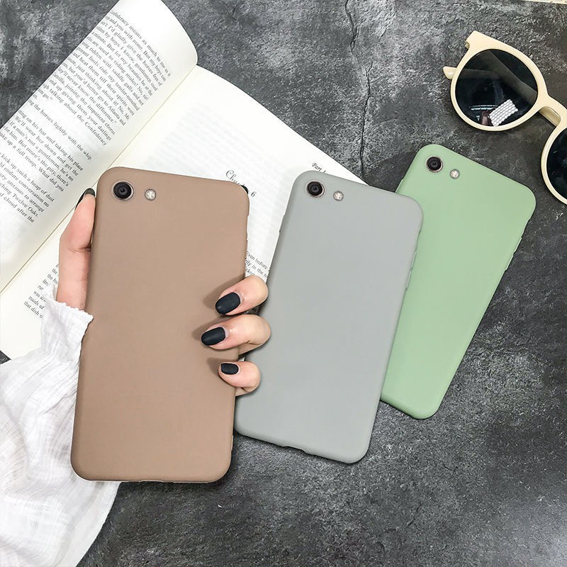 Ốp điện thoại màu trơn xinh xắn cho Vivo Y53 Y55 Y67 V5 Y83 Y81