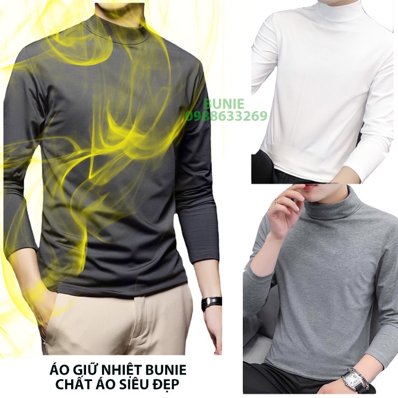 Áo giữ nhiệt nam áo thun nam cổ lọ công nghệ HEATECH áo thun dài tay 3 phân giữ ấm tạo cảm giác thoải mái cho cơ thể | BigBuy360 - bigbuy360.vn