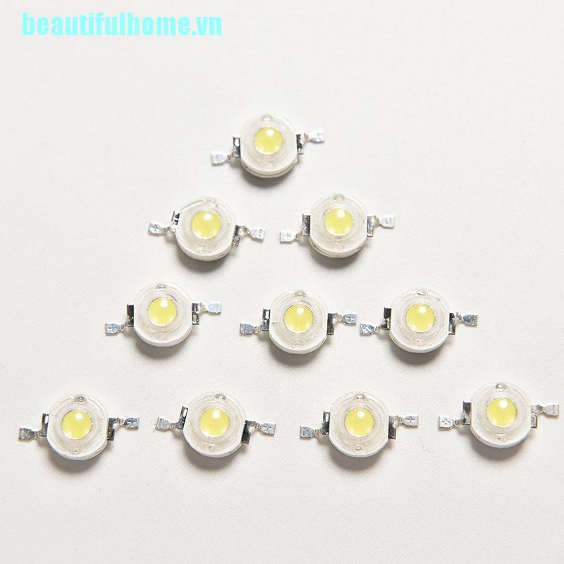 [Hàng mới về] Set 10 đèn led smd ánh sáng trắng tinh khiết 1w chất lượng cao