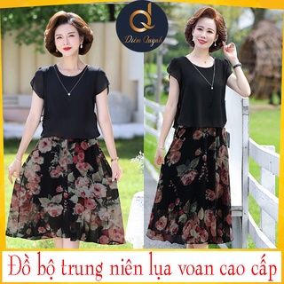 Đồ trung niên cao cấp đẹp chất lụa voan mềm mại dễ chịu - Diễm Quỳnh