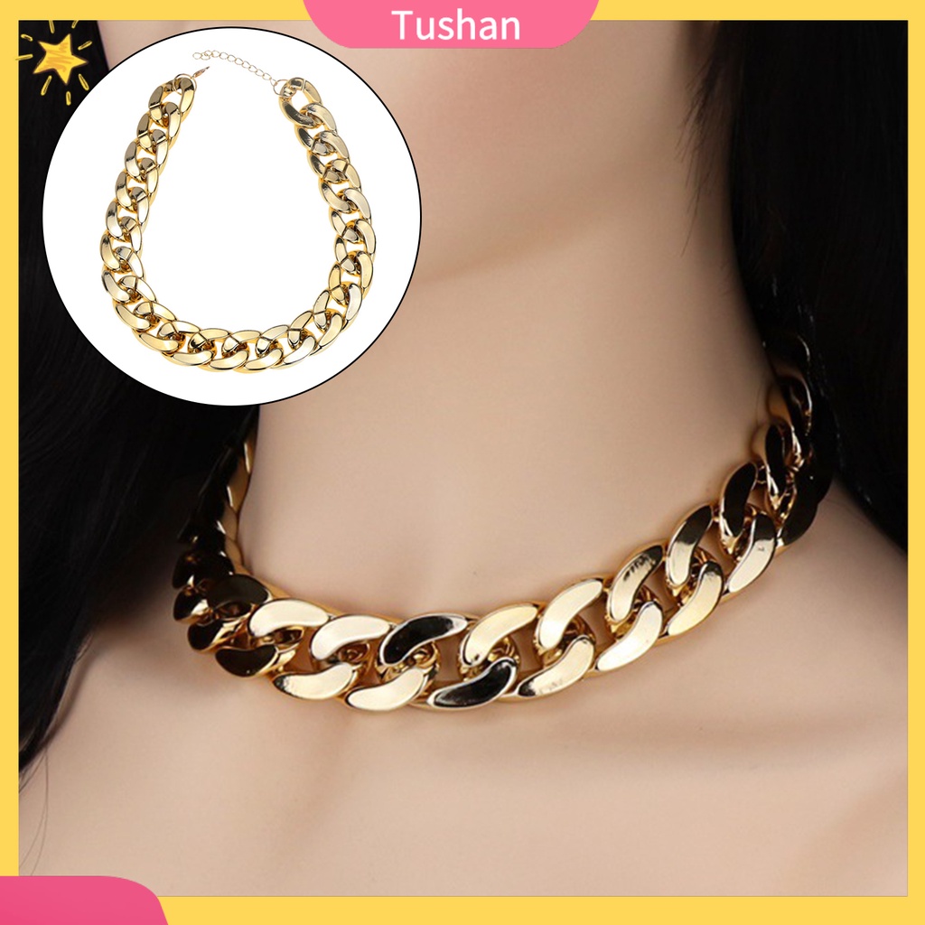 Vòng cổ sợi xích dày thiết kế đơn giản thời trang cho nữ