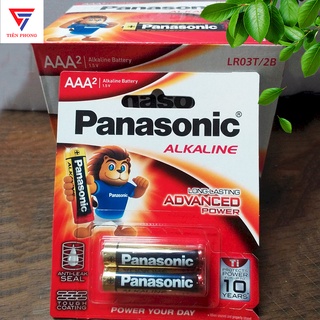 Vỉ 2 Pin AAA Panasonic đũa Alkaline dung lượng cao LR03T/2B - Hàng chính Hãng