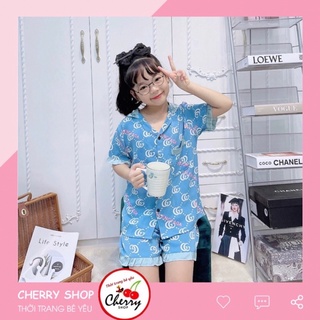 Bộ pijama bé gái lụa mango size đại cồ 30-50kg