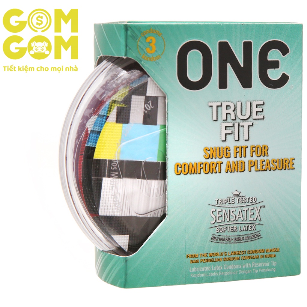 (HSD HẾT THÁNG 11) BAO CAO SU ONE TRUE FIT 3PCS