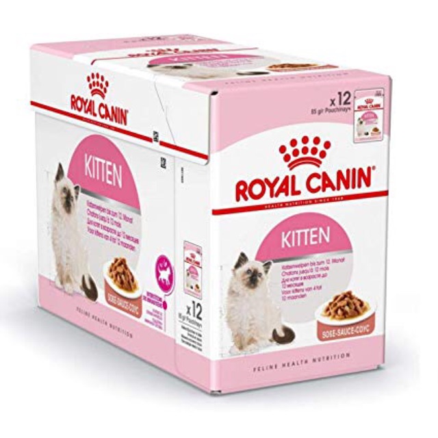 ROYAL CANIN KITTEN , HỘP 12 GÓI HẠT ƯỚT CHO MÈO CON.