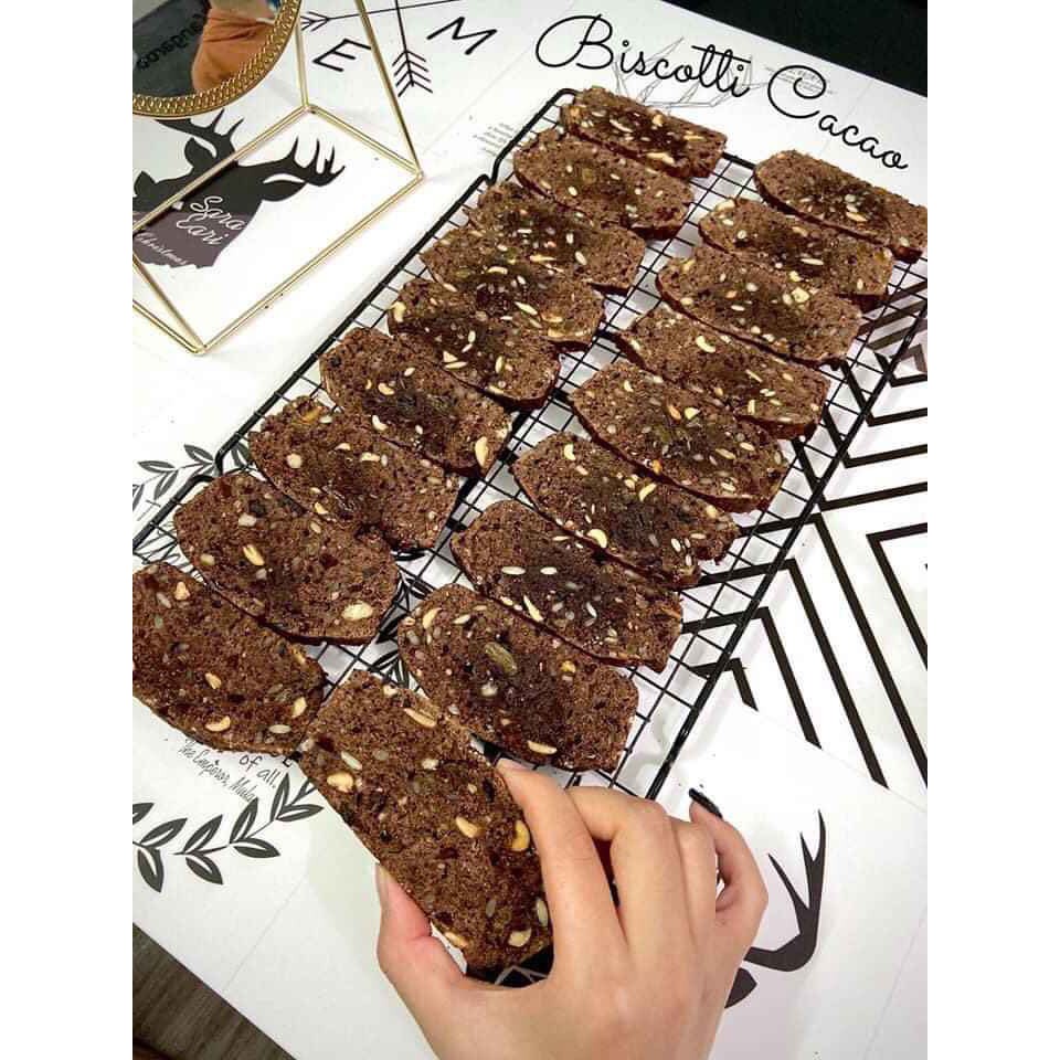 Bánh Biscotti ăn kiêng Mix 5 vị, giảm cân nguyên cám 100%, Không Đường - Túi 500 Gr | BigBuy360 - bigbuy360.vn