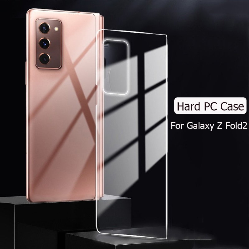Samsung Galaxy Z Fold 2 5G Case Transparent Hard PC Cover For Galaxy Z Flip Galaxy Fold 5G Folding Mobile Phone Front+Back Protective Case