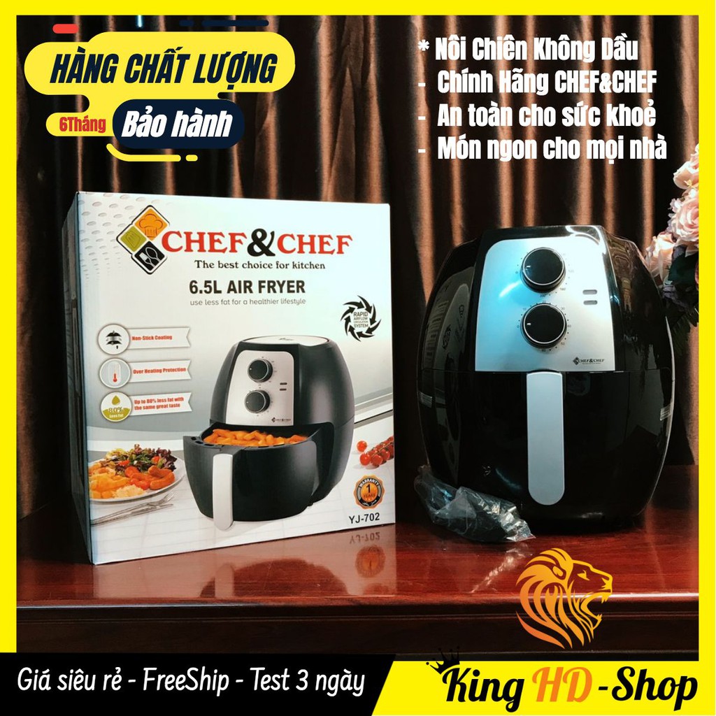 Nồi chiên không dầu cao cấp Chef&amp;Chef công nghệ Đức 1800W- Bảo hành 12th