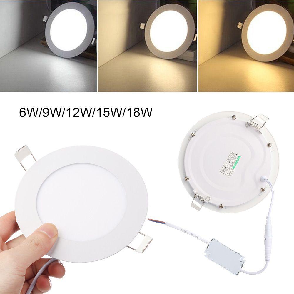 LEISURE Đèn LED 6 / 9 / 12 / 15 / 18W Siêu Mỏng Chiếu Sáng Đa Ứng Dụng