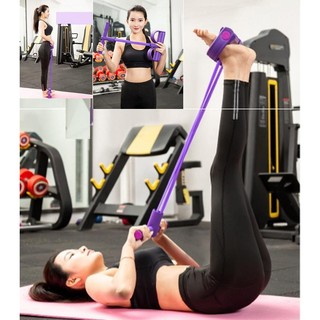 Dụng cụ tập thể dục đa năng (4 dây có bao bì), cơ vai, ngực dây kéo lò xo tại nhà cho nam, nữ (hiệu quả cao)