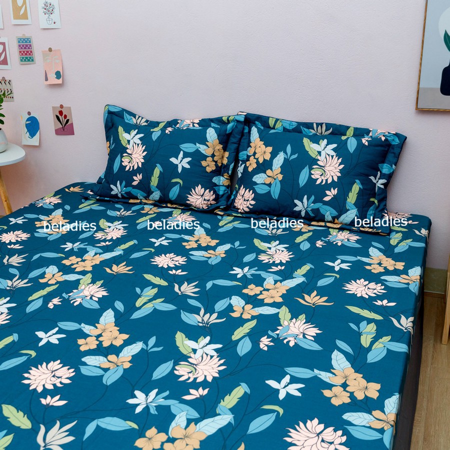 Ga thun bọc nệm 100% cotton Hàn Quốc mẫu phong lan May bedding