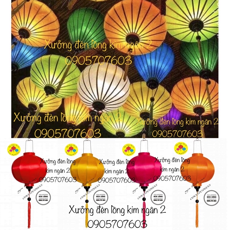 Đèn lồng hội an vải phi kháng nước và bụi thích hợp treo ngoài trờivietnames lanterns