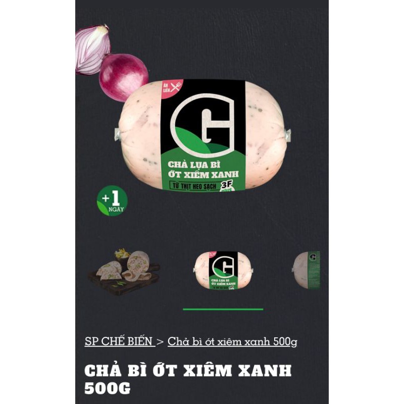 [Giao 1H] Chả lụa bì 500GR Gkitchen ỚT XIÊM XANH/TRỨNG MUỐI | BigBuy360 - bigbuy360.vn