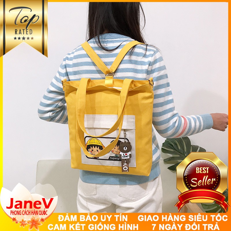 Túi Vải Tote Nhok Maruko Dễ Thương Cao Cấp Thời Trang Hàn Quốc TVNN211