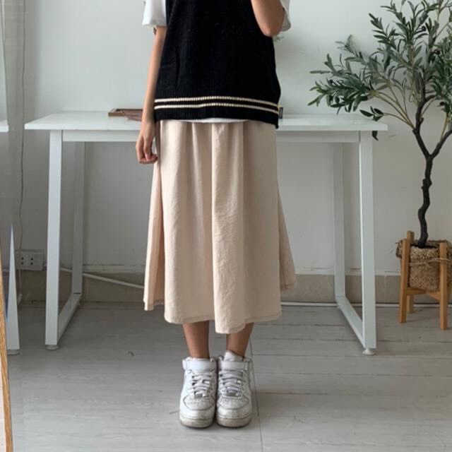 CHÂN VÁY DÀI TRƠN CÓ 3 MÀU