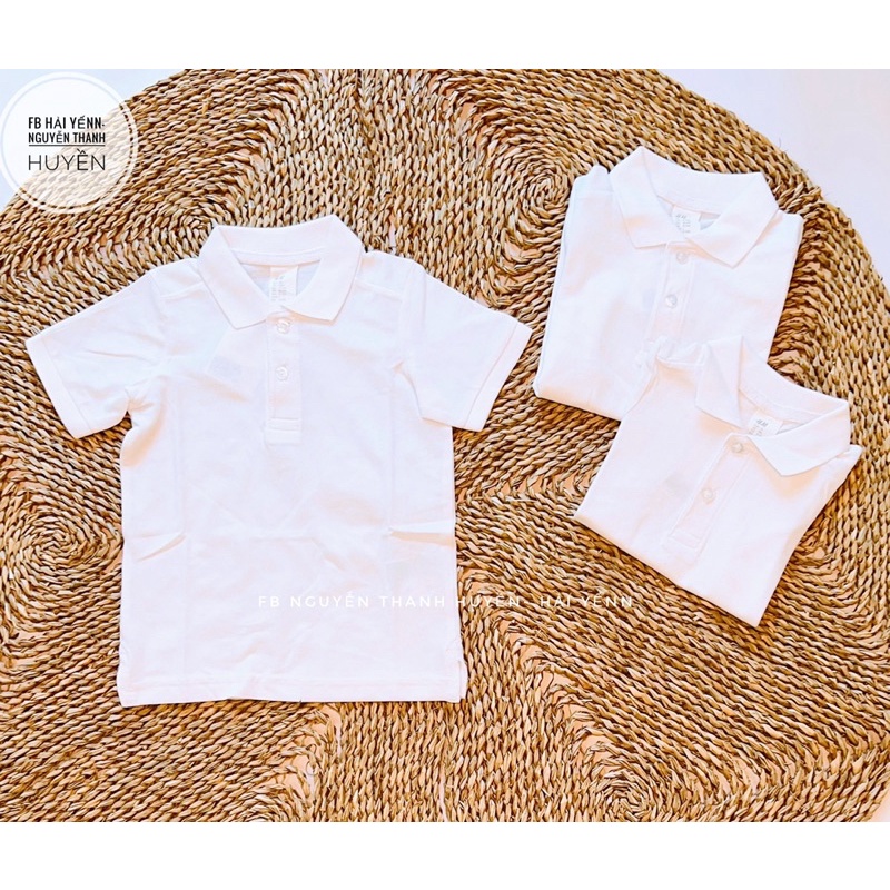 Áo polo trắng hm