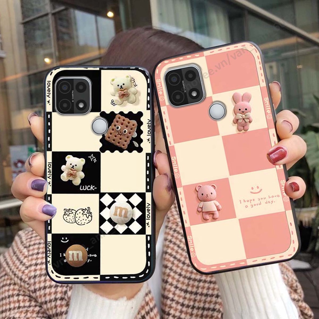 Ốp lưng Oppo A15 / A15s hình gấu, kẹo dễ thương cute